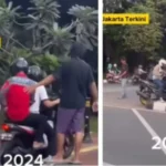 Pak Ogah Pasang Tarif, Pemotor Kembali Bebas Lewat Trotoar Dekat Gedung DPR